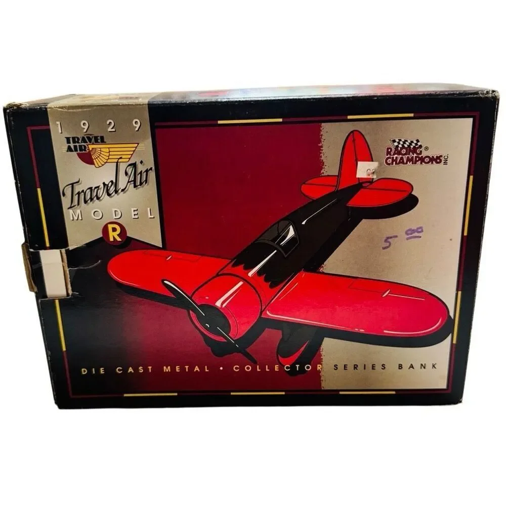 1929 Travel Air Model R Die Cast Bank Collectors Series Bobby Allison Motorsport